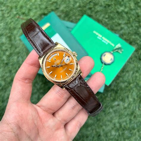 rolex cognac dial|Rolex President Yellow Gold 118139 .